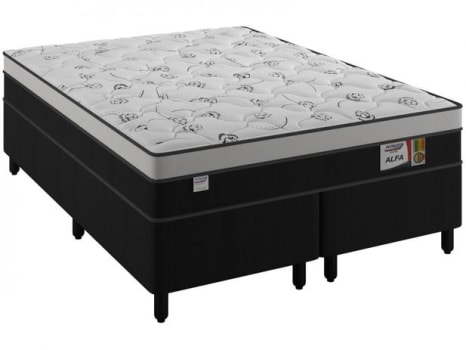 Cama Box Queen Size (Box + Colchão) - Plumatex Molas Ensacadas Alfa 