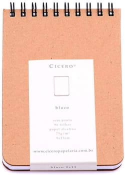 Bloco Wire-O Kraft, Cicero, 2520, Bege