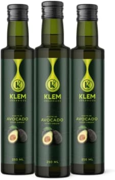 Combo 3 Azeites De Abacate Orgânico Extra Virgem 250ml Klem