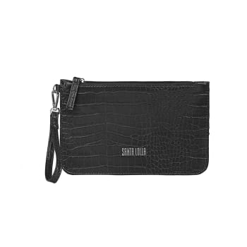 Bolsa Santa Lolla Clucth Croco Feminina - Preto