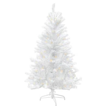 Árvore de Natal Branca com Pisca 1,50m 110v - Christmas Traditions
