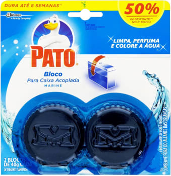 Kit 2 — Unidades Desodorizador Sanitário Pato Caixa Acoplada Marine - 40g