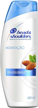 Shampoo De Cuidados Com A Raiz Head & Shoulders Hidratação Com Óleo De Amêndoas 400Ml, Head & Shoulders