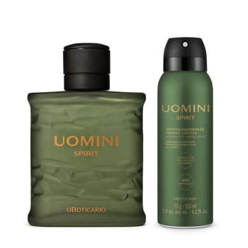 Combo Uomini Spirit: Desodorante Colônia 100ml + Desodorante Antitranspirante Aerossol 75g/125ml