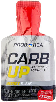 10 Sachês Carb Up Gel Super Fórmula Morango Silvestre, Probiótica - 30g