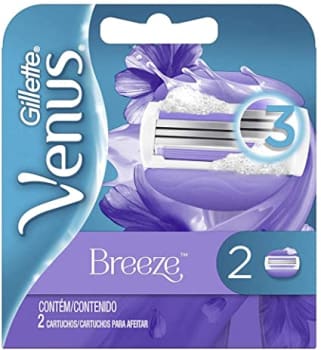  [Compra Recorrente] Carga Para Aparelho de Depilar Gillette Venus Breeze - 2 Unidades 