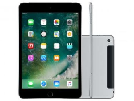 iPad Mini 4 Apple 128GB Cinza Tela 7,9” Retina 4G - Wi-Fi Processador M8 Câmera 8MP + Frontal 1.2MP - Magazine Ofertaesperta
