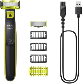 Aparador e raspador para rosto e corpo OneBlade com 4 pentes, à prova d’água, bivolt - QP2824/10 Philips