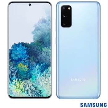 Samsung Galaxy S20 Azul, com Tela Infinita de 6.2”, 4G, 128GB, Câmera Tripla de 64MP+12MP+12MP - SM-G980FLBJZTO
