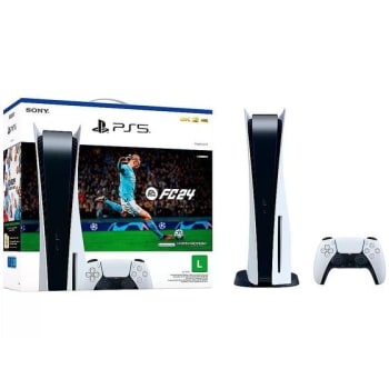 Console PlayStation 5 Standard Edition Branco + EA Sports FC24 + Controle Sem Fio Dualsense Branco - Sony - Outros Games - Magazine {{route.pmdStoreName}}