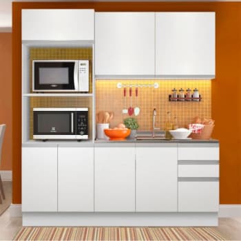 Cozinha Compacta Madesa 100% MDF Acordes Glamy 8 Portas