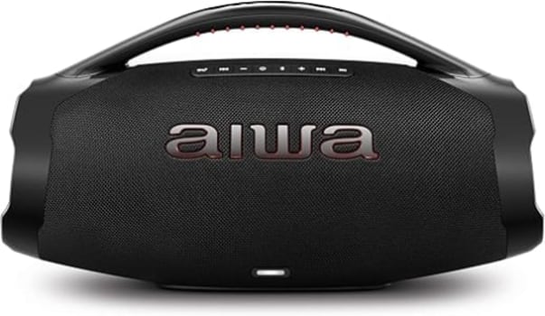 Caixa de Som AIWA Boombox BBS-01-B, 200W, IP66 com Alça, 30H de Bateria, Bluetooth, TWS