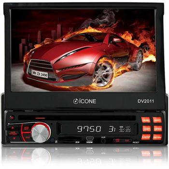 DVD Player Automotivo Ícone DV2011 Tela 7" - Rádio AM/FM, Entradas USB, SD e AUX