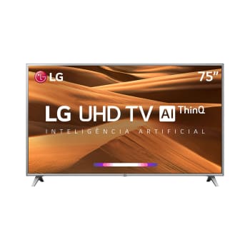  Smart TV LED 75" LG 75UM7510 Ultra HD 4K HDR Ativo, DTS Virtual X, Inteligencia Artificial ThinQ AI, WebOS 4.5
