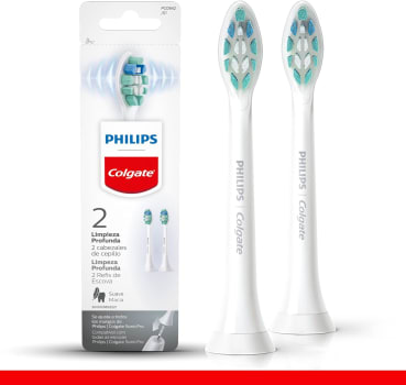 Refil de Escova Elétrica Philips Colgate Limpeza Profunda - 2 unidades