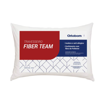 Travesseiro em Poliéster Siliconizado Ortobom 45x65cm Fiber Team Branco 1 Peça - Carrefour: As melhores promoções pra você economizar