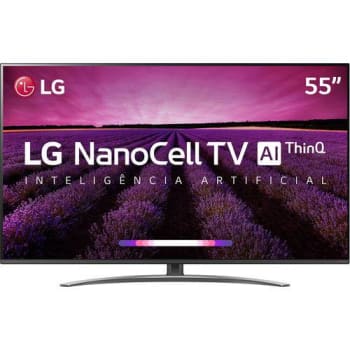 Smart TV LED LG 55'' 55SM8100 Ultra HD 4K com Conversor Digital 4 HDMI 3 USB Wi-Fi 240Hz com Inteligência Artificial - Preta