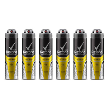 Kit Desodorante Rexona Men V8 48 horas Aerosol Masculino 150ml com 6 unidades - Incolor