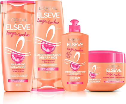 Kit L'Oréal Paris Elseve Longo dos Sonhos - Shampoo + Condicionador + Tratamento + Creme de Pentear