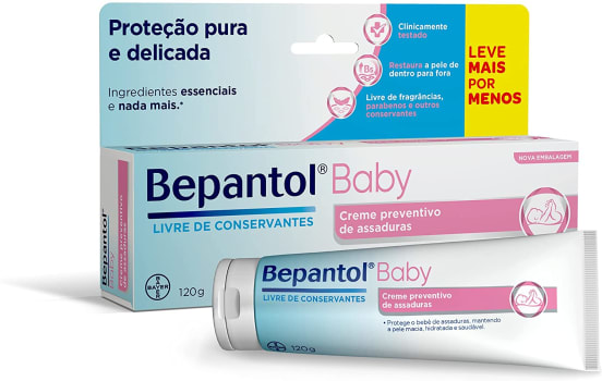 Creme Preventivo de Assaduras Bepantol Baby Para Bebês 120g