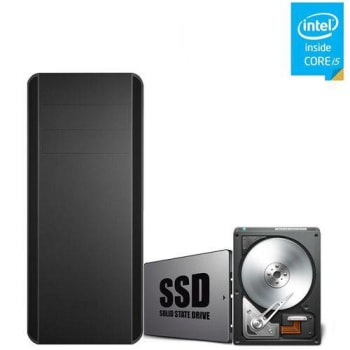 Computador Desktop CorpC StoragePlus Intel Core i5 8GB HD 1TB e SSD 120GB Wifi