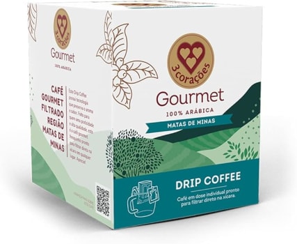 3 Corações Café Drip Coffee Gourmet Matas de Minas - contém 10 unidades