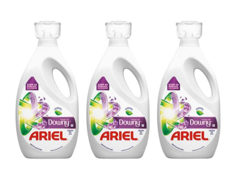 Kit Sabão Líquido Ariel Com Toque de Downy Concentrado 2L - 3 Unidades