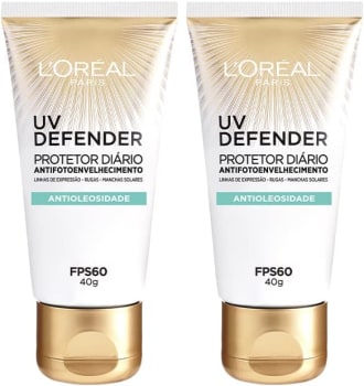 Kit Protetor Solar Facial L'Oréal Paris UV Defender Antioleosidade FPS60, 40G