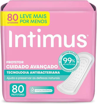 Intimus Protetor Diário Days Antibacteriana, 80 Unidades