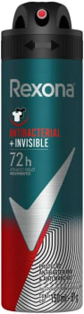 10 Unidades — Desodorante Antitranspirante Aerosol Masculino Rexona Antibacterial Invisible 72 Horas 150ml