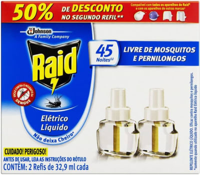 Refil Inseticida Elétrico Líquido Regular 32.9ml - 2 Unidades