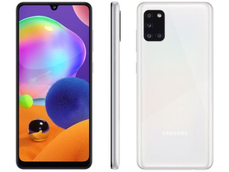 Smartphone Samsung Galaxy A31 128GB Branco 4G - Octa-Core 4GB RAM Tela 6,4” Câm.Quádrupla + Selfie - Magazine Ofertaesperta