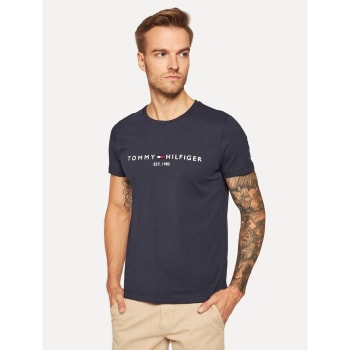 Camiseta Tommy Hilfiger Core Logo Tee Masculina - Marinho