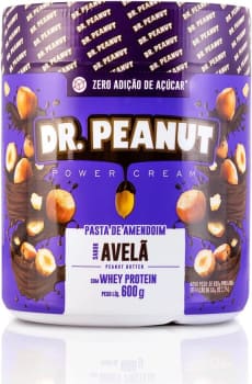 Pasta de Amendoim Avelã com Whey Protein Dr Peanut - 600g