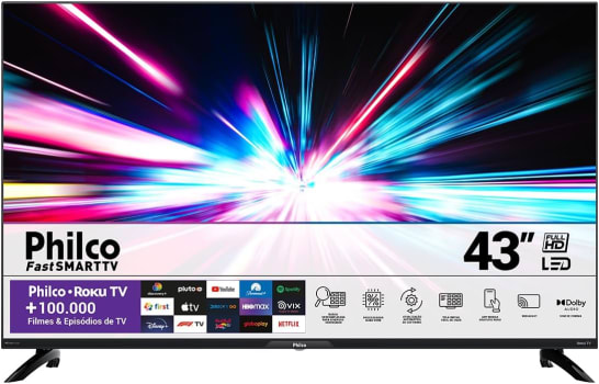 Smart TV 43” Philco PTV43G7ER2CPBLF Led Dolby Áudio
