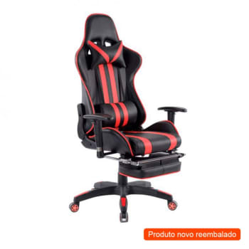 [Outlet] Cadeira Gamer Legends Preta e Vermelha
