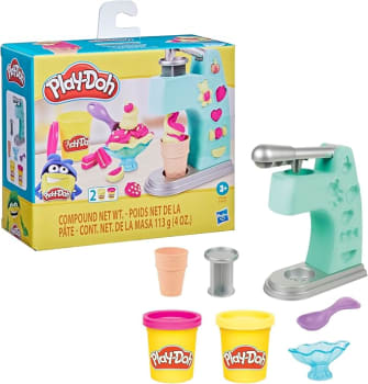 Play-Doh, Massinha Mini Sorveteria Divertida, Cores variadas