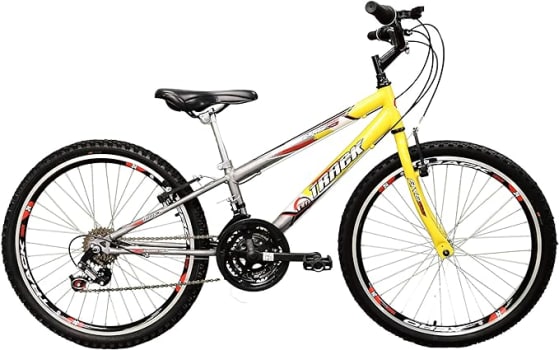 Bicicleta Aro 24 Axess 21v Amarelo e Grafite Aero Track Bikes