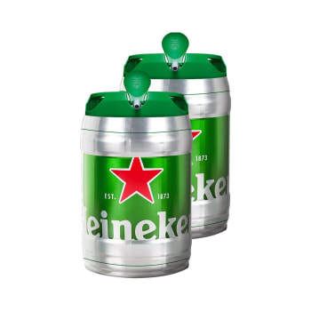 2 Unidades - Cerveja Heineken Barril 5 Litros