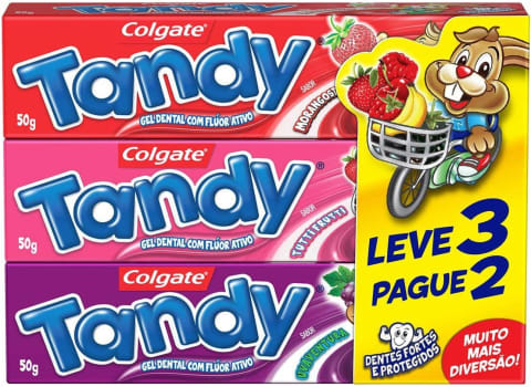 2 Unidades Creme Dental Infantil Colgate Tandy 50g Promo Leve 3 Pague 2