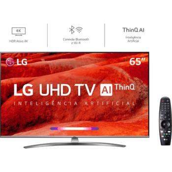 Smart TV LED 65" 4K LG 65UM7650 4 HDMI 2 USB Wi-Fi Bluetooth
