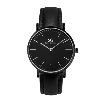 Relógio Masculino Couro Saint Germain Murray Full Black 40mm - Preto