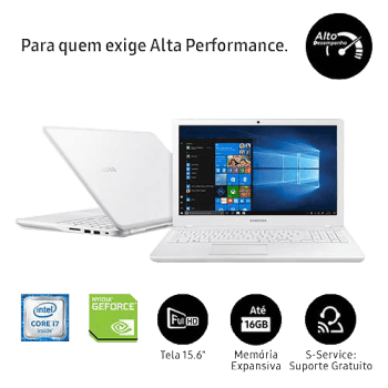 Notebook Samsung Expert X51 Intel Core i7 8GB (GeForce 940MX de 2GB) 1TB Tela LED Full HD 15,6" Windows 10 - Branco