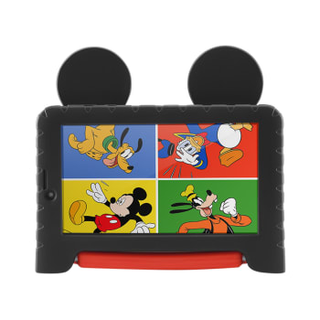 Tablet Multilaser Mickey Mouse Plus 16GB Android 8.1 Quad Core Tela 7 Pol. Câmera 2MP Frontal 1.3MP Preto