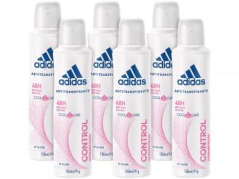 Kit com 6 desodorantes Adidas - diversas fragrâncias