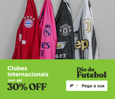 Camisas de Clubes Internacionais com até 30% OFF + 10% de Desconto com Cupom!