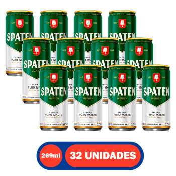 Cerveja Munich Helles Puro Malte Spaten Lata 269ml 32 Unidades