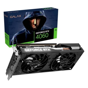 Placa de Vídeo GALAX NVIDIA GeForce RTX4060 1-Click OC 2X TecLab Lite, 8GB GDDR6, G-SYNC, DLSS, Ray Tracing