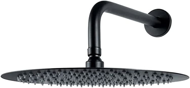 Pingoo.Casa, Ducha Chuveiro, Redondo, Aço Inox 304, 30Cm, Curuá, Preto