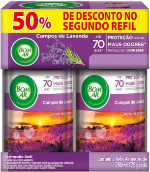 Aromatizador Bom Ar Spray Automático Freshmatic Refil na 2ª Unidade Campos de Lavanda